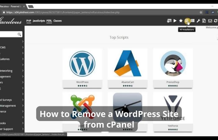 How to Remove a WordPress Site from cPanel